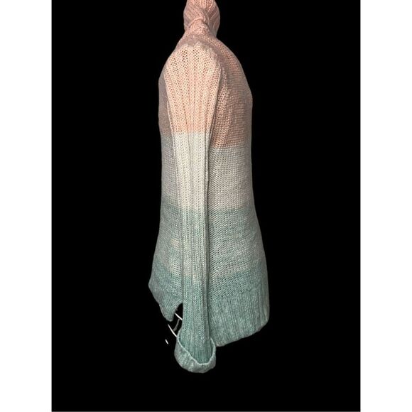 Beautiful FENN WRIGHT MANSON Women’s Turtleneck Sweater Size S Peach Cream Green - Picture 7 of 12